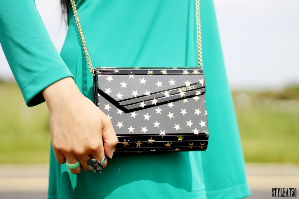 JIMMY CHOO Candy Clutch with Stars